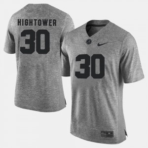 Men's Dont'a Hightower Gray Alabama Crimson Tide #30 Gridiron Limited Gridiron Gray Limited Jersey 749889-350