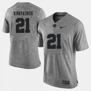 Mens Dre Kirkpatrick Gray Alabama Crimson Tide #21 Gridiron Limited Gridiron Gray Limited Jersey 700524-338