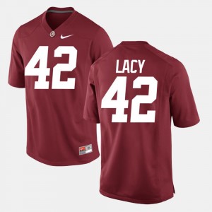 Men Eddie Lacy Crimson Alabama Crimson Tide #42 University Alumni Football Game Jerseys 994984-208