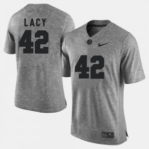 Men's Eddie Lacy Gray Alabama Crimson Tide #42 Gridiron Limited Gridiron Gray Limited Jersey 172258-975