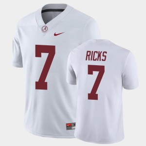 Men's Eli Ricks White Alabama Crimson Tide #7 Official Game Jerseys 444961-126