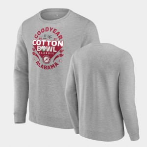 Men's Gray Alabama Crimson Tide 2021 Cotton Bowl Whistle Sweatshirt College Football T-Shirt 341295-157
