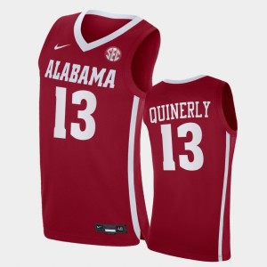 Mens Jahvon Quinerly Red Alabama Crimson Tide #13 University College Basketball Jerseys 496787-330