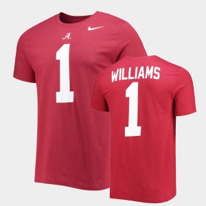 Men's Jameson Williams Crimson Alabama Crimson Tide #1 2022 NFL Draft Name Number T-Shirt 391917-238