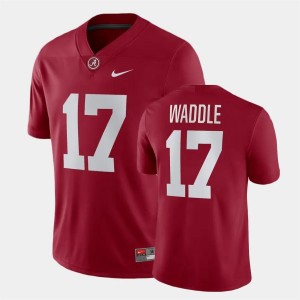 Men Jaylen Waddle Crimson Alabama Crimson Tide #17 High School Game Jersey 146655-516
