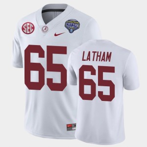 Men JC Latham White Alabama Crimson Tide #65 Game 2021 Cotton Bowl Jerseys 676550-983