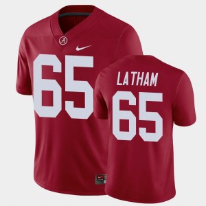 Men's JC Latham Crimson Alabama Crimson Tide #65 NCAA Game Jerseys 340295-137