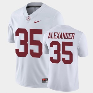 Men Jeremiah Alexander White Alabama Crimson Tide #35 Limited Game Jerseys 260393-106