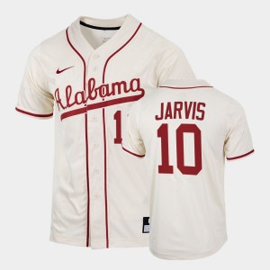 Men Jim Jarvis Natural Alabama Crimson Tide #10 2022 Replica College Baseball Jerseys 287700-219