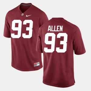 Mens Jonathan Allen Crimson Alabama Crimson Tide #93 Game Alumni Football Game Jerseys 182973-995