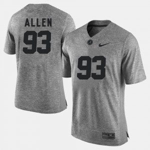 Men Jonathan Allen Gray Alabama Crimson Tide #93 Gridiron Limited Gridiron Gray Limited Jerseys 645956-880