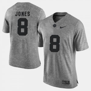 Men's Julio Jones Gray Alabama Crimson Tide #8 Gridiron Limited Gridiron Gray Limited Jersey 431750-371