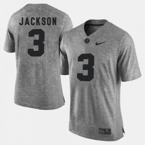 Men's Kareem Jackson Gray Alabama Crimson Tide #3 Gridiron Limited Gridiron Gray Limited Jerseys 899917-753