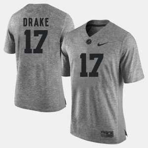 Mens Kenyan Drake Gray Alabama Crimson Tide #17 Gridiron Limited Gridiron Gray Limited Jersey 127890-706