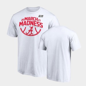 Mens White Alabama Crimson Tide Ticket 2021 March Madness T-Shirt 239080-340