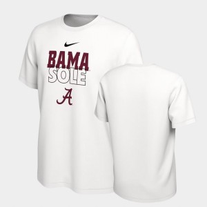 Mens White Alabama Crimson Tide Bench On Court T-Shirt 888927-618