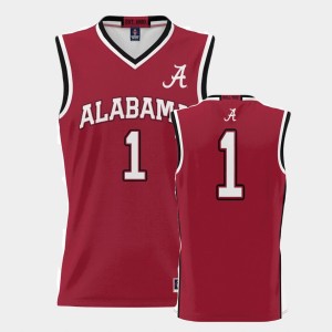 Men Crimson Alabama Crimson Tide #1 ProSphere Basketball College Basketball Jersey 406949-521