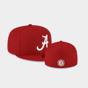 Men Red Alabama Crimson Tide 59FIFTY Hat Fitted Caps 213433-633