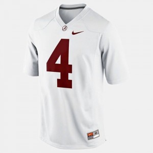 Mens T.J. Yeldon White Alabama Crimson Tide #4 Replica College Football Jersey 963377-809