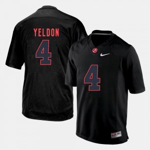 Mens T.J. Yeldon Black Alabama Crimson Tide #4 NCAA Silhouette College Jerseys 295960-481