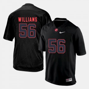 Men Tim Williams Black Alabama Crimson Tide #56 2025-26 Silhouette College Jerseys 637524-963