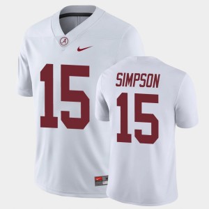 Men Ty Simpson White Alabama Crimson Tide #15 Game Game Jersey 859235-793