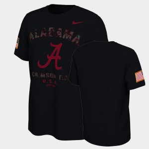 Men's Black Alabama Crimson Tide Veterans Day 2021 America Flag College Football T-Shirt 547352-862