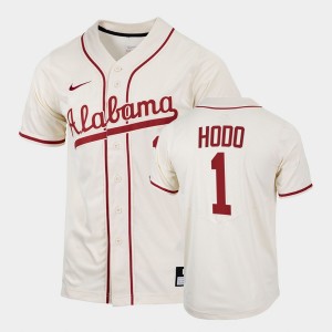 Mens Will Hodo Natural Alabama Crimson Tide #1 2022 Replica College Baseball Jerseys 682403-415