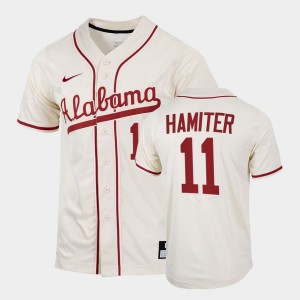 Mens William Hamiter Natural Alabama Crimson Tide #11 2022 Replica College Baseball Jersey 599087-241