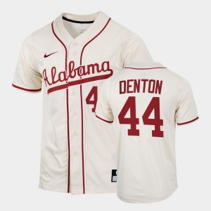Men's Zane Denton Natural Alabama Crimson Tide #44 2022 Replica College Baseball Jerseys 678327-262