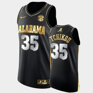 Mens Alex Tchikou Black Alabama Crimson Tide #35 Golden Authentic College Basketball Jerseys 724533-266