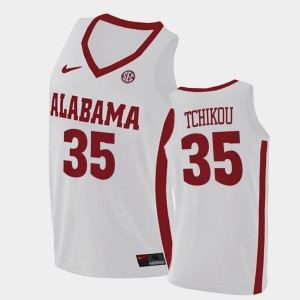 Men Alex Tchikou White Alabama Crimson Tide #35 2021 College Basketball Replica Jerseys 930750-601