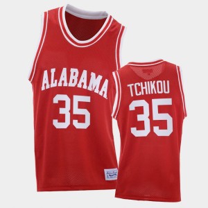Men Alex Tchikou Red Alabama Crimson Tide #35 2021 College Basketball Throwback Jersey 428057-863