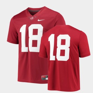 Men's Custom Crimson Alabama Crimson Tide #18 Limited College Football Jersey 373759-666