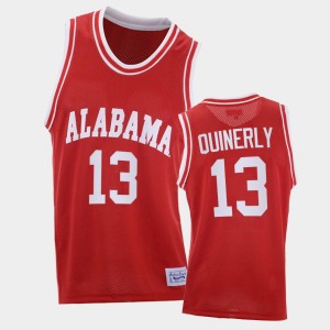 Mens Jahvon Quinerly Red Alabama Crimson Tide #13 2021 College Basketball Throwback Jersey 623832-975