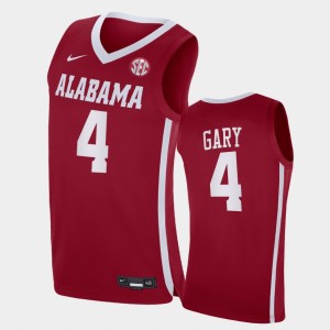 Men Juwan Gary Crimson Alabama Crimson Tide #4 2021 College Basketball Replica Jersey 925343-432