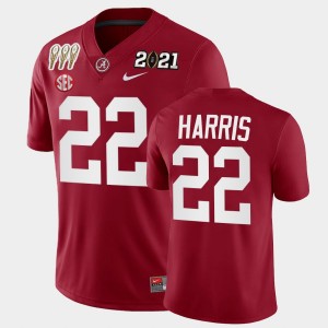 Men's Najee Harris Crimson Alabama Crimson Tide #22 Winner 3X CFP National Championship Jersey 972149-536