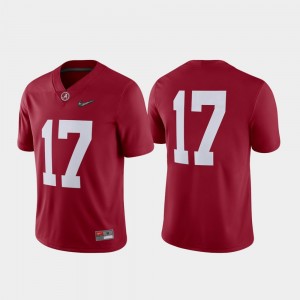 Men Crimson Alabama Crimson Tide #17 Game 2018 College Football Playoff Jerseys 550684-172