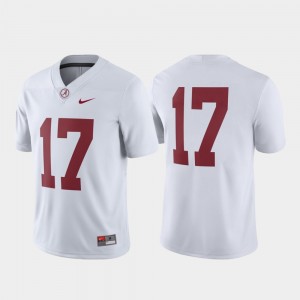 Men's White Alabama Crimson Tide #17 College Football Game Jerseys 944060-387