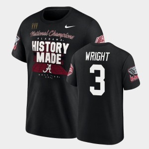 Men Daniel Wright Black Alabama Crimson Tide #3 College Football Playoff 2020 National Champions T-Shirt 127636-689