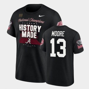 Men Malachi Moore Black Alabama Crimson Tide #13 College Football Playoff 2020 National Champions T-Shirt 323439-815