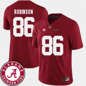 Mens A'Shawn Robinson Crimson Alabama Crimson Tide #86 2018 SEC Patch College Football Jersey 736201-486