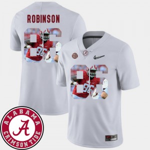 Mens A'Shawn Robinson White Alabama Crimson Tide #86 Football Pictorial Fashion Jerseys 901938-400