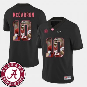 Men AJ McCarron Black Alabama Crimson Tide #10 Football Pictorial Fashion Jersey 186934-582