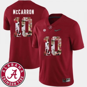 Men AJ McCarron Crimson Alabama Crimson Tide #10 Football Pictorial Fashion Jersey 979923-977