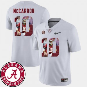 Men AJ McCarron White Alabama Crimson Tide #10 Football Pictorial Fashion Jersey 799763-178