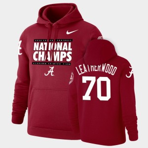 Men's Alex Leatherwood Crimson Alabama Crimson Tide #70 Pullover 2020 National Champions Hoodie 163863-779