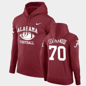 Men's Alex Leatherwood Crimson Alabama Crimson Tide #70 Legend Pullover Retro Football Hoodie 378716-653