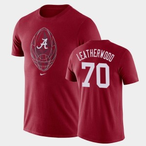 Mens Alex Leatherwood Crimson Alabama Crimson Tide #70 Legend Football Icon T-Shirt 682234-230