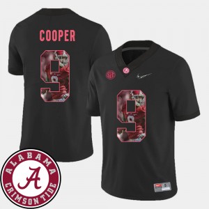 Men's Amari Cooper Black Alabama Crimson Tide #9 Football Pictorial Fashion Jersey 610724-660